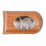 Memphis Tigers Leather Magnetic Money Clip Wallet - Silver Emblem Fan Gift - 6 Colors