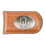 Oklahoma Sooners Leather Magnetic Money Clip Wallet - Silver Emblem Fan Gift - 6 Colors