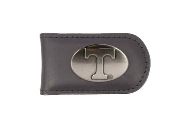 Tennessee Vols Leather Magnetic Money Clip Wallet - Silver Emblem Fan Gift - 6 Colors