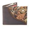 Shot Shell Camo Corner Leather Wallet – Bifold, Trifold or Tall Roper – Outdoorsman Gift.