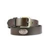 Dolphin Mahi Kids Leather Brown Belt – Youth Fishing Belt with Emblem S-XL