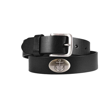 Anchor Leather Belt for Men – Brown Full Grain Casual Nautical Belt