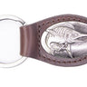 Marlin Leather Keychain - Brown or Black Leather Key Ring - Gift for Him