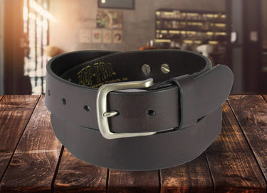 Mens Leather Belt Brown or Black | Full Grain Casual Belt | Classic Everyday Belt | Jeans Dress Belt