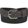 Mens Braided Cotton Belt | Woven Belt with Leather Tabs | Solid Brass Buckle