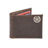 Texas Star Leather Bifold Wallet for Men | Full Grain Leather Wallet | Gift for Him