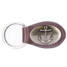 Anchor Leather Keychain - Brown or Black Leather Key Ring - Gift for Him