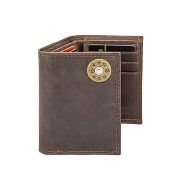 Shotshell Leather Trifold Wallet for Men | Full Grain Leather Wallet | Gift for Him