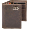 Christian Cross Leather Trifold Wallet for Men | Full Grain Leather Wallet | Gift for Him