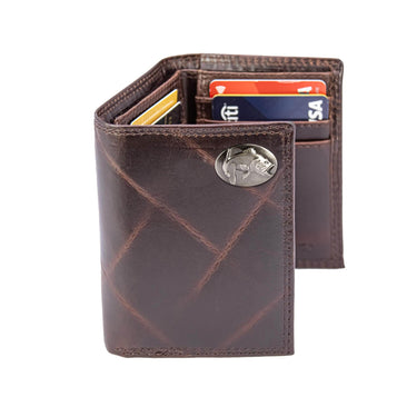 Bass Leather Trifold Wallet for Men | Full Grain Leather Wallet | Gift for Him
