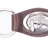 Bass Leather Keychain - Brown or Black Leather Key Ring - Gift for Him