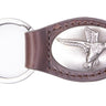 Mallard Leather Keychain - Brown or Black Leather Key Ring - Gift for Him