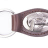 Redfish Leather Keychain - Brown or Black Leather Key Ring - Gift for Him
