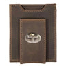 Christian Cross Magnetic Leather Wallet | Slim Front Pocket Card Holder | Minimalist Clip Wallet