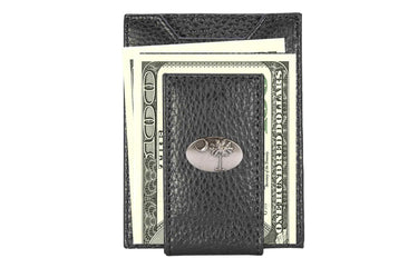 South Carolina Palmetto Magnetic Leather Wallet | Slim Front Pocket Card Holder | Minimalist Clip Wallet