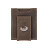Peanut Magnetic Leather Wallet | Slim Front Pocket Card Holder | Minimalist Clip Wallet