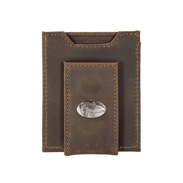 Redfish Magnetic Leather Wallet | Slim Front Pocket Card Holder | Minimalist Clip Wallet