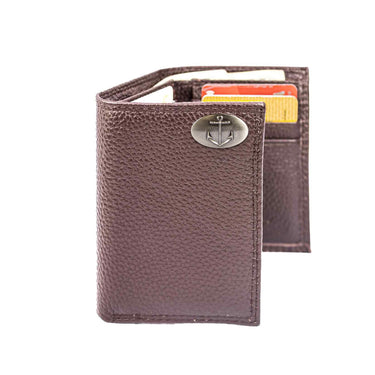 Anchor Leather Trifold Wallet for Men | Full Grain Leather Wallet | Gift for Him