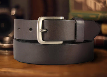 Mens Leather Belt Brown or Black | Full Grain Casual Belt | Classic Everyday Belt | Jeans Dress Belt