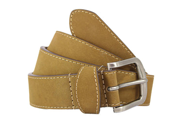 Mens Crazy Horse Leather Belt Light Brown | Full Grain Casual Belt | Vintage Distressed Belt | Gift for Him