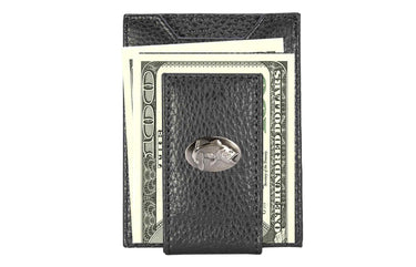 Bass Magnetic Leather Wallet | Slim Front Pocket Card Holder | Minimalist Clip Wallet
