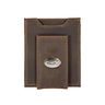 Jesus Fish Magnetic Leather Wallet | Slim Front Pocket Card Holder | Minimalist Clip Wallet