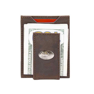 Marlin Magnetic Leather Wallet | Slim Front Pocket Card Holder | Minimalist Clip Wallet