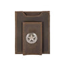 Texas Star Magnetic Leather Wallet | Slim Front Pocket Card Holder | Minimalist Clip Wallet
