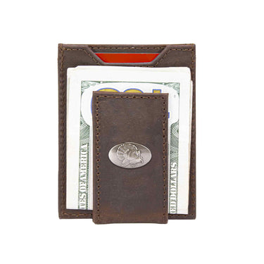 Turkey Magnetic Leather Wallet | Slim Front Pocket Card Holder | Minimalist Clip Wallet