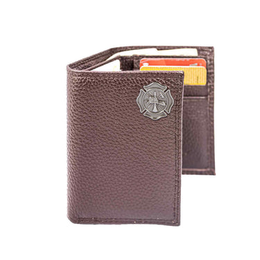 Maltese Cross Leather Trifold Wallet for Men | Full Grain Leather Wallet | Gift for Him