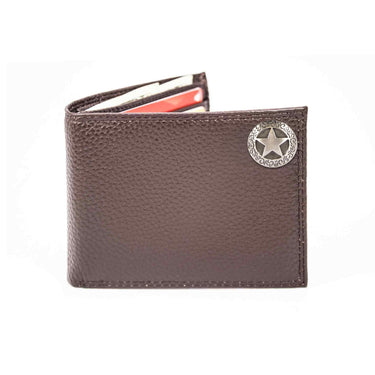 Texas Star Leather Bifold Wallet for Men | Full Grain Leather Wallet | Gift for Him