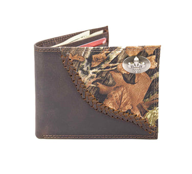 Fleur De Lis Leather Bifold Wallet for Men | Full Grain Leather Wallet | Gift for Him
