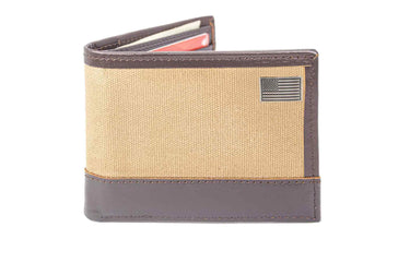 American Flag Leather Bifold Wallet for Men | Full Grain Leather Wallet | Gift for Him