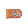 Texas Star Leather Magnetic Money Clip Wallet - Slim Front Pocket Silver Emblem - 6 Colors