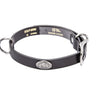 Arkansas Razorbacks Brown Leather Dog Collar - Antique Silver Logo