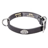 Auburn Tigers Brown Leather Dog Collar - Antique Silver Logo
