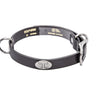 Tennessee Vols Brown Leather Dog Collar - Antique Silver Logo
