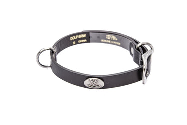 Virginia Cavaliers Brown Leather Dog Collar - Antique Silver Logo