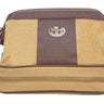 Christian Cross Men’s Khaki Waxed Canvas Toiletry Dopp Bag with Silver Logo