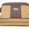 Marlin Men’s Khaki Waxed Canvas Toiletry Dopp Bag with Silver Logo