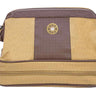 Shotshell Men’s Khaki Waxed Canvas Toiletry Dopp Bag with Silver Logo