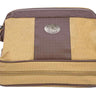 Turkey Men’s Khaki Waxed Canvas Toiletry Dopp Bag with Silver Logo