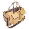 Maltese Cross Men’s Khaki Waxed Canvas Weekender Duffel Bag, Water-Resistant Overnight Travel Bag