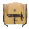 Buck Men’s Khaki Waxed Canvas Hanging Toiletry Dopp Bag with Silver Logo