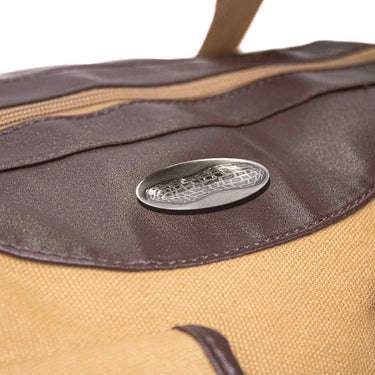 Peanut Men’s Khaki Waxed Canvas Weekender Duffel Bag, Water-Resistant Overnight Travel Bag
