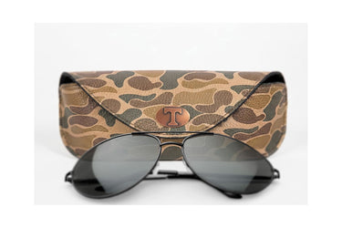 Tennessee Vols Sunglass and Eyewear Case – Camo or Brown Pebble with Protective Snap Closure