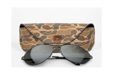 Texas Longhorns Sunglass and Eyewear Case – Camo or Brown Pebble with Protective Snap Closure