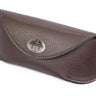 Anchor Sunglass and Eyewear Case – Brown Pebble with Protective Snap Closure