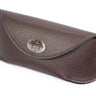 Anchor Sunglass and Eyewear Case – Brown Pebble with Protective Snap Closure