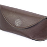 Maltese Cross Sunglass and Eyewear Case – Brown Pebble with Protective Snap Closure